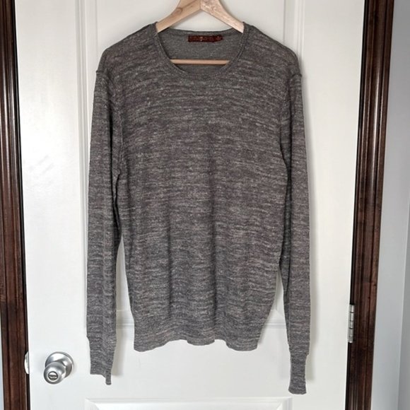 7 FOR ALL MANKIND Men's Alpaca, Linen Blend Crew Neck Thin Sweater - Picture 1 of 5